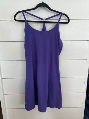 Outdoor Voices Purple Activewear Dress with Built-In Shorts